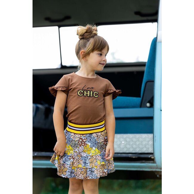 Quapi Meisjes rok - Mint - AOP zand animal bloemen