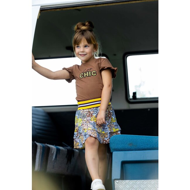 Quapi Meisjes rok - Mint - AOP zand animal bloemen