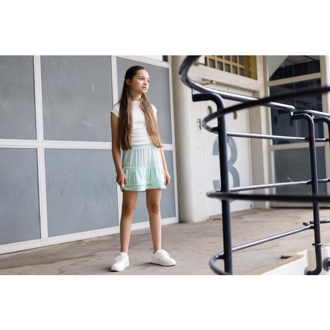 LEVV Meisjes rok - Tica - AOP Mint groen geruit