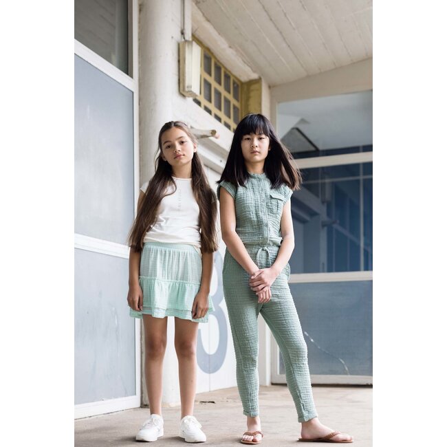 LEVV Meisjes rok - Tica - AOP Mint groen geruit