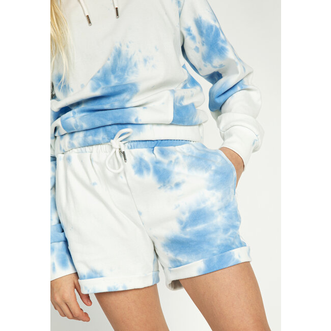 AI&KO Meisjes short - Mikat Tiedye Co 362 G - Misty blauw dessin