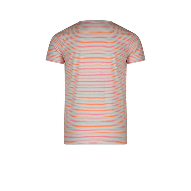 Tygo & Vito Meisjes t-shirt gestreept hawaii - Sugar Plum