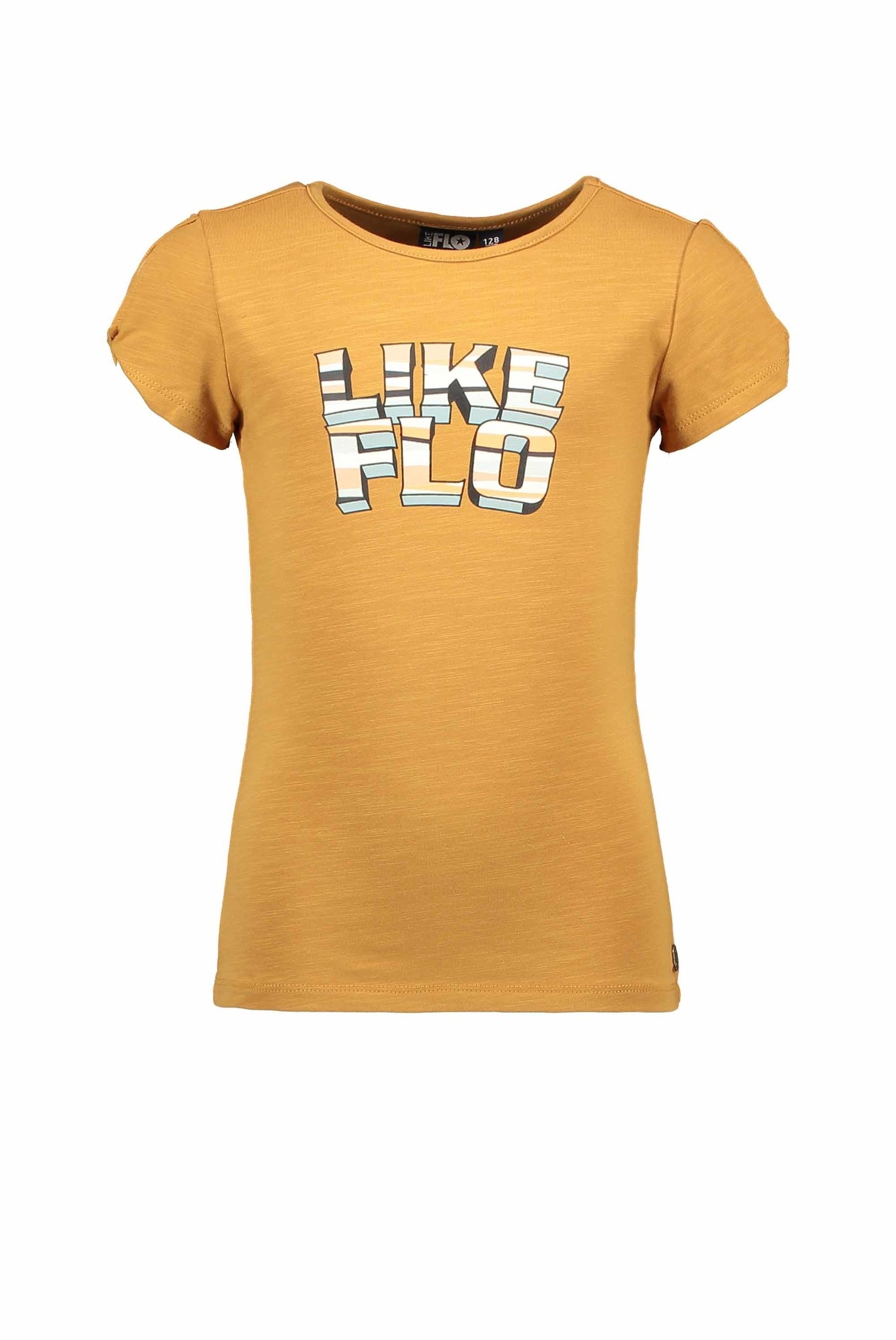 Like FLO Meisjes t shirt open schouder Bruin suiker