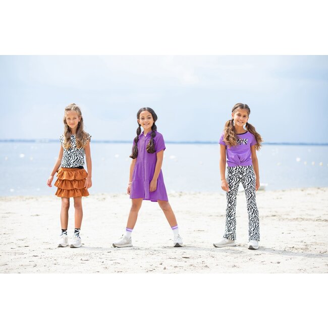 B.Nosy Meisjes t-shirt fancy artwork - Grape paars