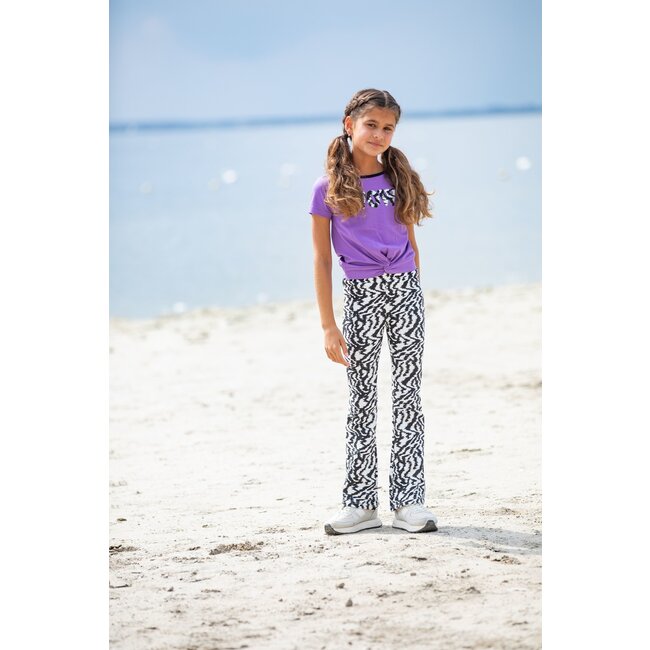 B.Nosy Meisjes t-shirt fancy artwork - Grape paars