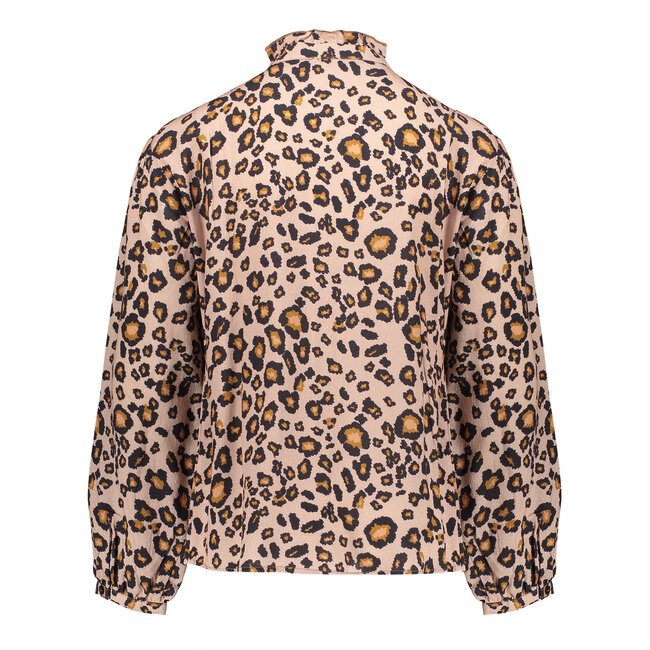 Geisha Meisjes top - Panter - Zand / Zwart