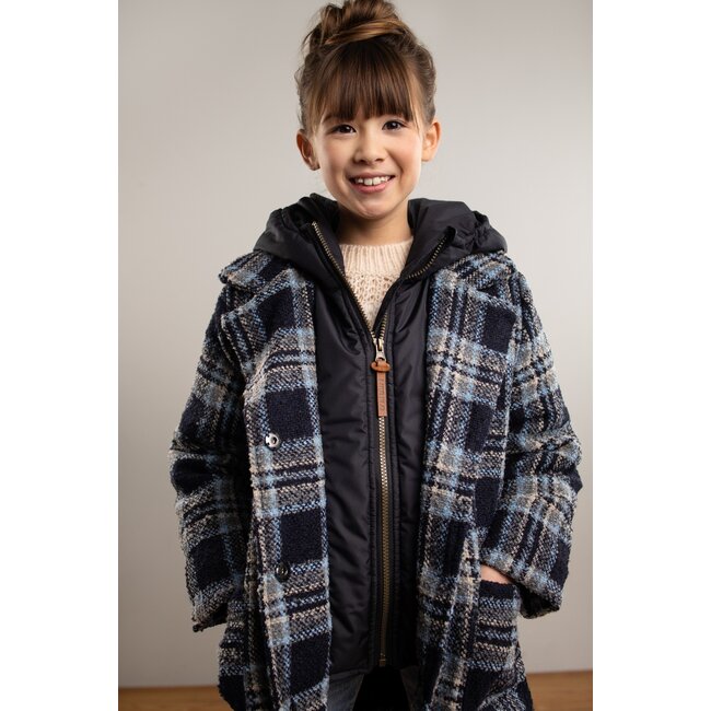 Like Flo Meisjes winterjas parka - Geruit