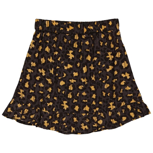 LEVV Meisjes rok - Asya - AOP grijs luipaard