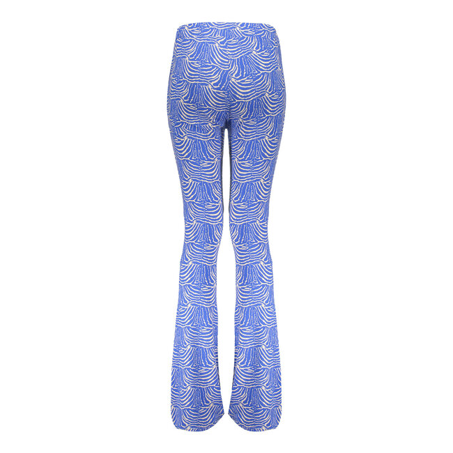 Geisha Meisjes flair broek - kobalt zebra