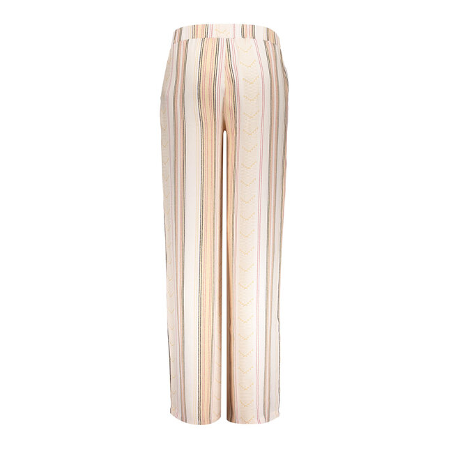 Geisha Meisjes broek gestreept - ecru/oud roze