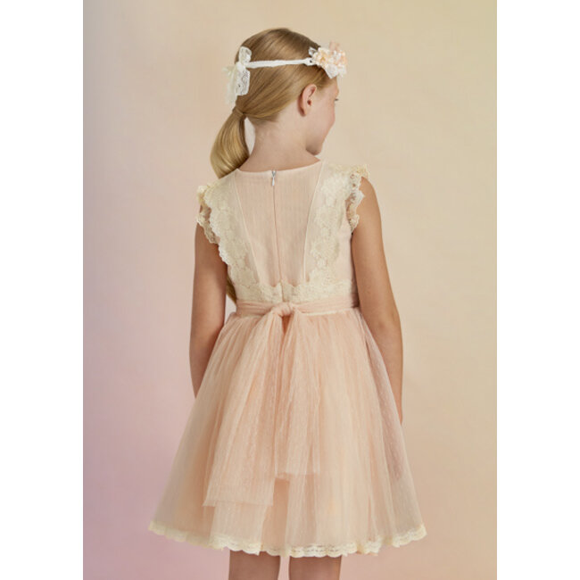 Abel & Lula Meisjes jurk tule plumeti - Nectar