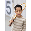 LEVV Jongens sweater - Daud - AOP Zand desert streep