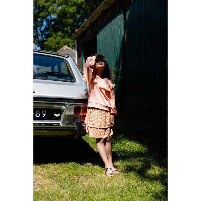 Quapi Meisjes rok - Tiara - AOP Perzik streep