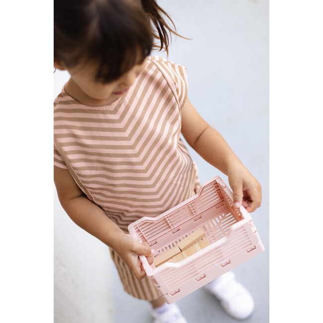 LEVV Little Meisjes blouse - Eleke - Taupe streep