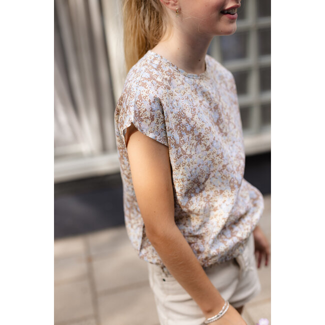 LEVV Meisjes blouse - Djada - AOP Multi abstract