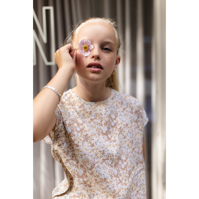 LEVV Meisjes blouse - Djada - AOP Multi abstract