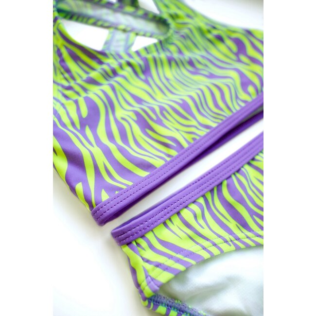 B.Nosy Meisjes bikini AOP - Active zebra groen