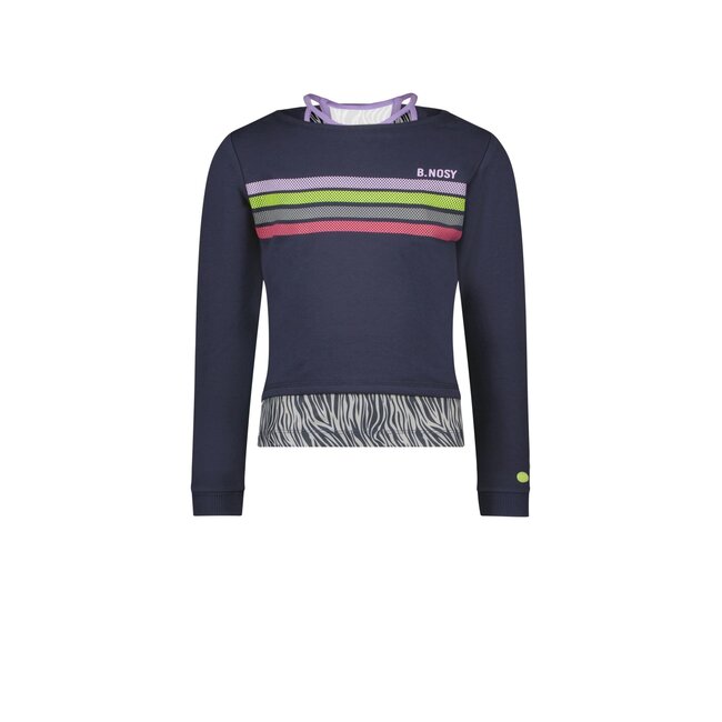 B.Nosy Meisjes tanktop met sweater 2-piece - Navy blauw