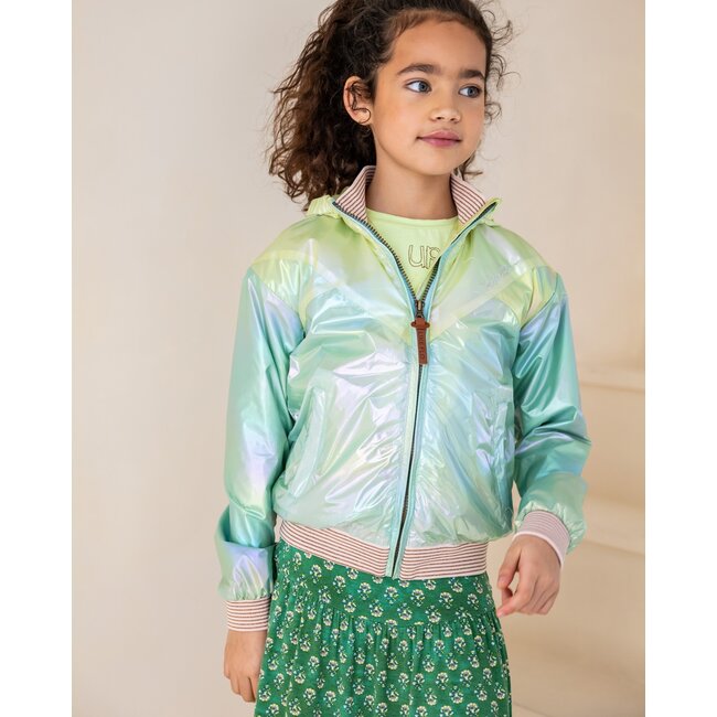 Like Flo Meisjes rok crepe - Groen bloemen