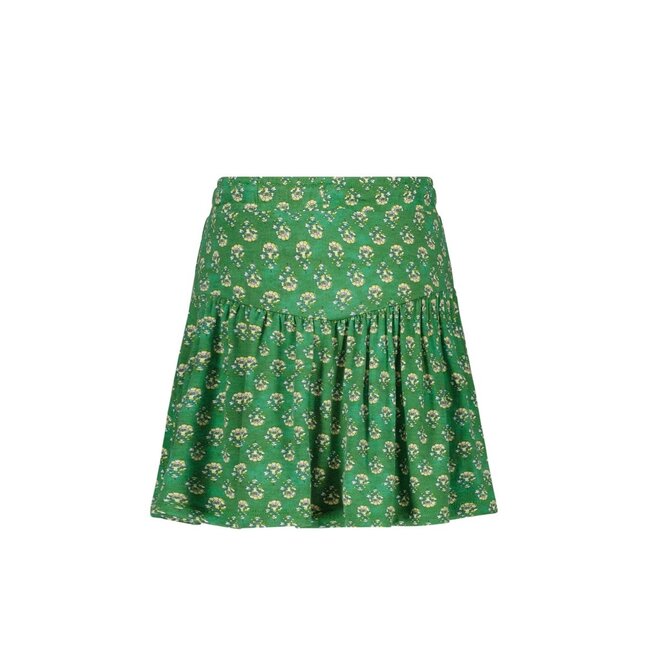 Like Flo Meisjes rok crepe - Groen bloemen