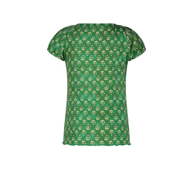Like Flo Meisjes top crepe - Groen bloemen