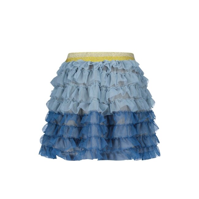 Like Flo Meisjes rok ruffel - Ice blauw