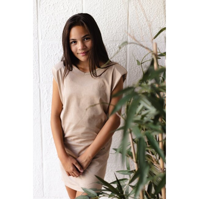 LEVV Meisjes jurk - Danouk - Taupe