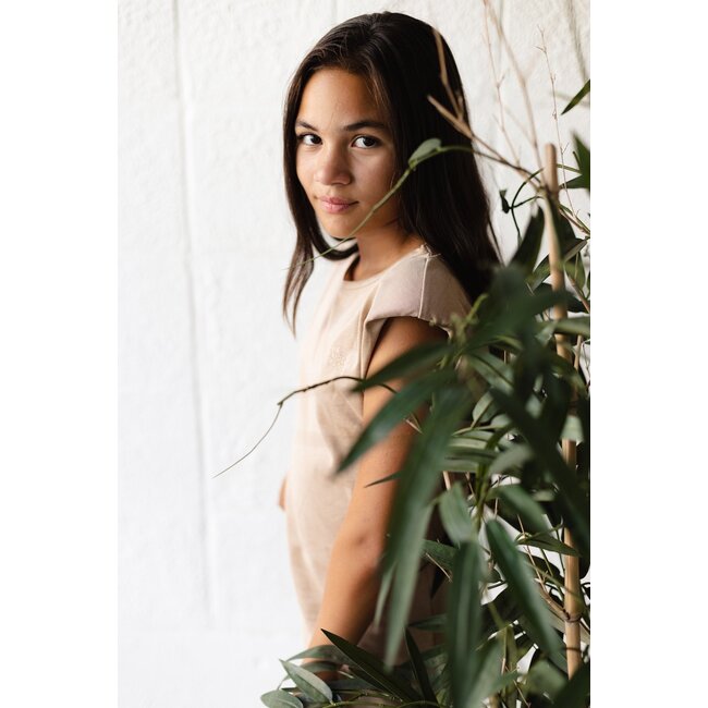 LEVV Meisjes jurk - Danouk - Taupe