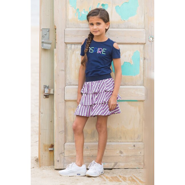 B.Nosy Meisjes rok 3-laags - Inspiring streep