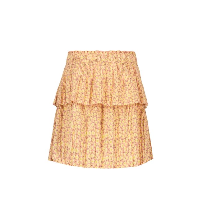 Like Flo Meisjes rok plisse 2-laags - Bloemen