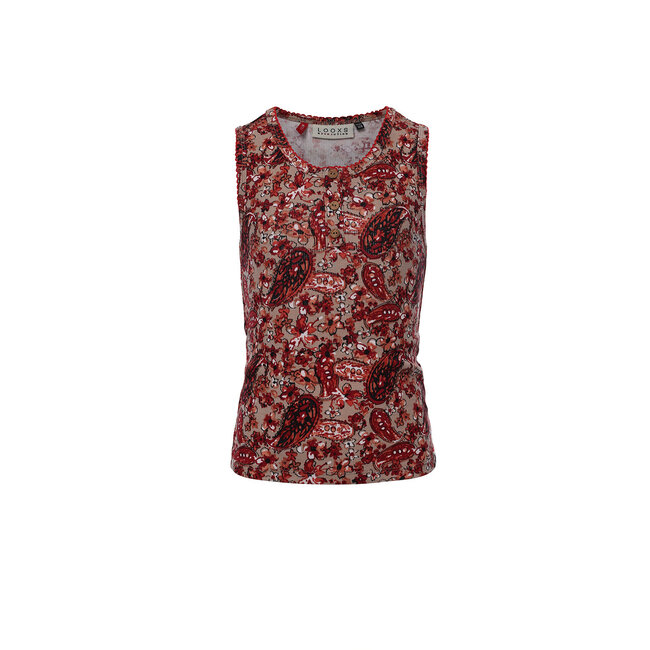 LOOXS Little Meisjes top rib - Zomer bloemen
