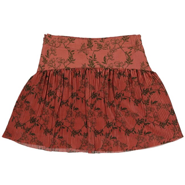 LEVV Meisjes rok - Fien - AOP bloemen olijf groen