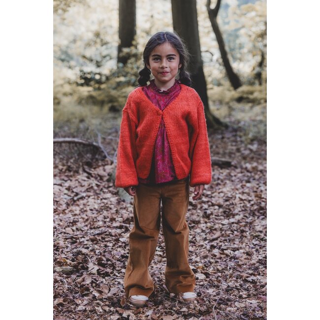 LOOXS Little Meisjes blouse viscose - Framboos paisley