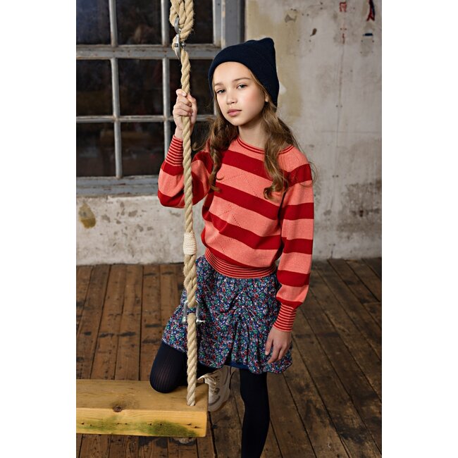 NoNo Meisjes rok floral - Nadia - Ensign blauw