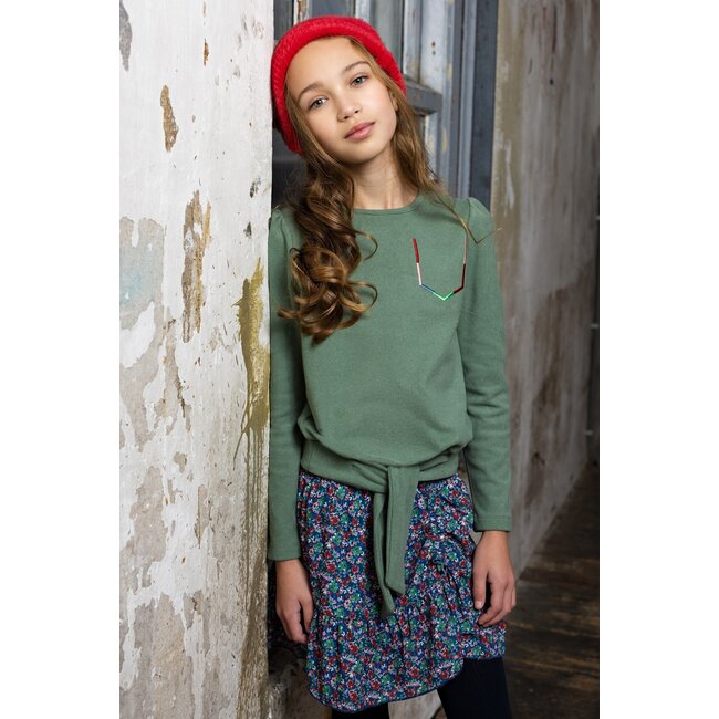 NoNo Meisjes rok floral - Nadia - Ensign blauw