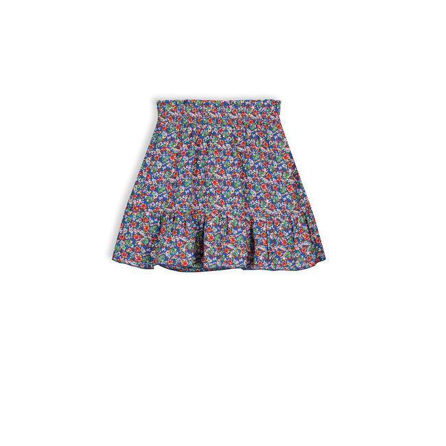 NoNo Meisjes rok floral - Nadia - Ensign blauw