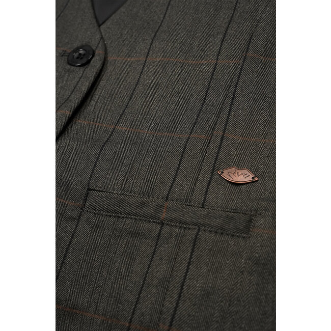 NoBell Meisjes gilet geruit - Tintin - Navy blauw