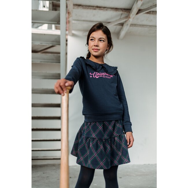 B.Nosy Meisjes rok grijs - Emy - Elegant geruit