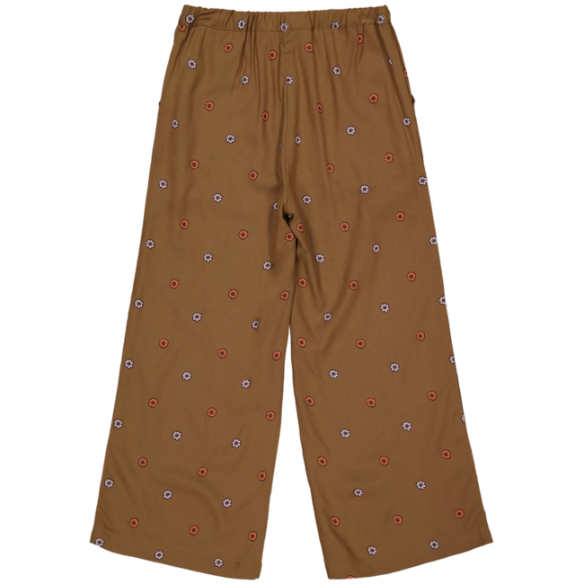 Quapi Meisjes broek - Aaltje - AOP bloemen bruin