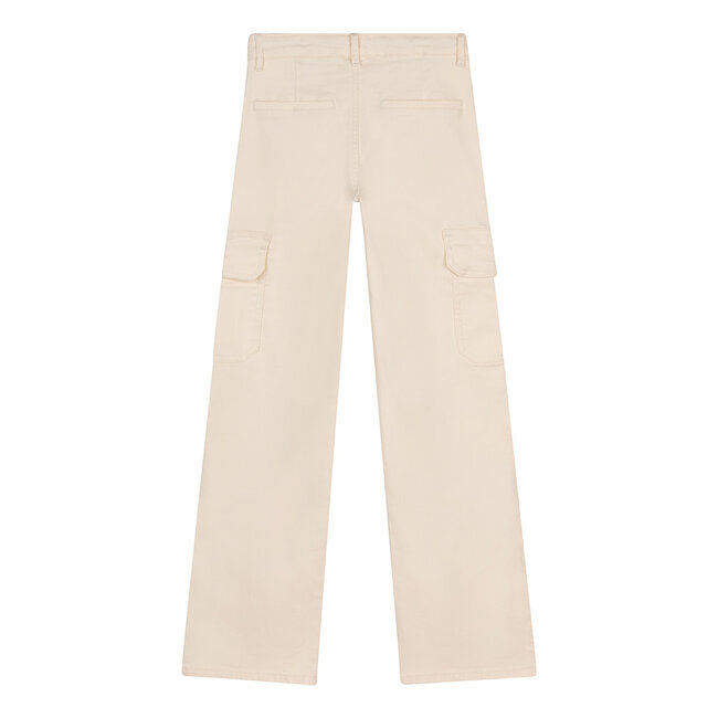 Indian Blue Jeans Meisjes jeans broek Cargo wide fit - Lily wit