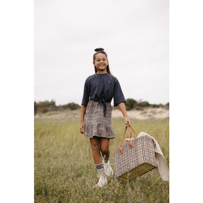 LEVV Meisjes rok - Kera - AOP grafisch taupe