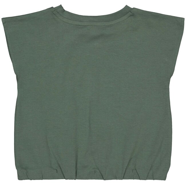 Quapi Meisjes crop top - Beertje - Donker groen