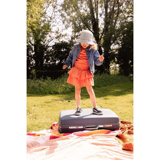 Quapi Meisjes blouse - Benja - AOP rood gestreept