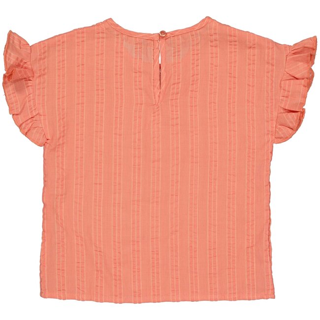 Quapi Meisjes blouse - Benja - AOP rood gestreept