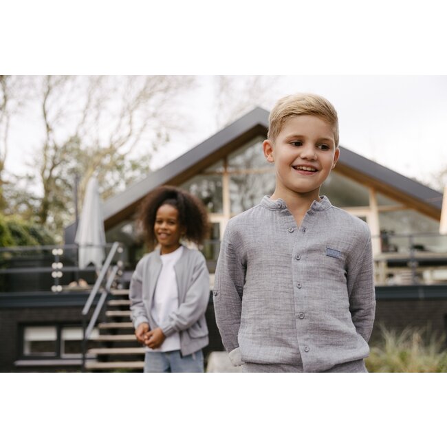 LEVV Jongens blouse - Ken - Jeans blauw