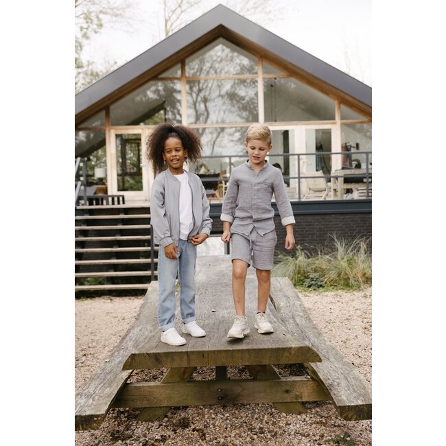 LEVV Jongens blouse - Ken - Jeans blauw