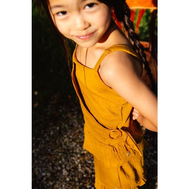 Quapi Meisjes top - Bloom - Fudge bruin