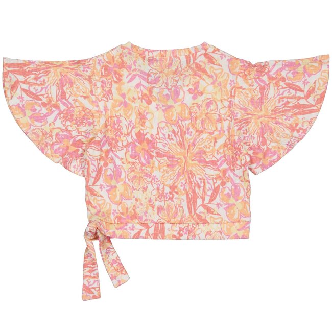 Quapi Meisjes blouse - Boudy - AOP bloemen wit