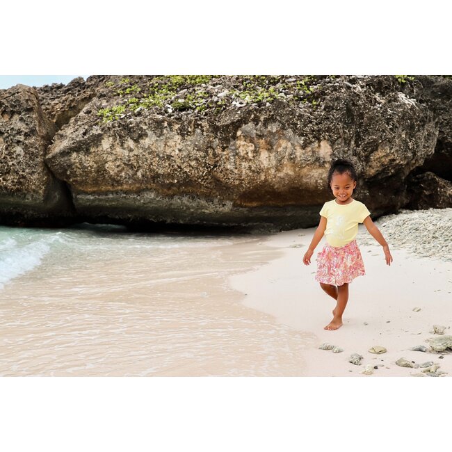 Quapi Meisjes rok - Brage - AOP bloemen wit