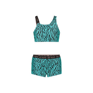 Just Beach Meisjes bikini Tanzania - Turquoise zebra